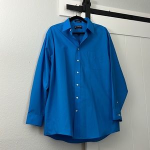 Stafford Blue dress shirt neck size 17 arms 34-35